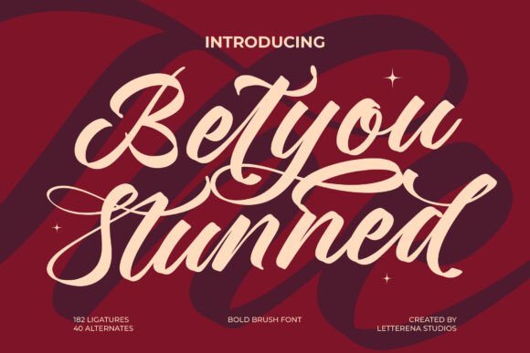 Betyou Stunned: A Bold Script Font for Strong Brand Statements
