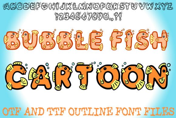 Bubble Fish Cartoon Font: A Playful Typeface for Digital Design