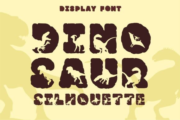 Dinosaur Silhouette Font: A Playful Typeface for Editorial Design