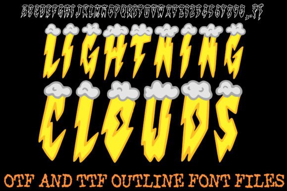 Lightning Clouds Font: A Bold Display Typeface for Electrifying Campaigns