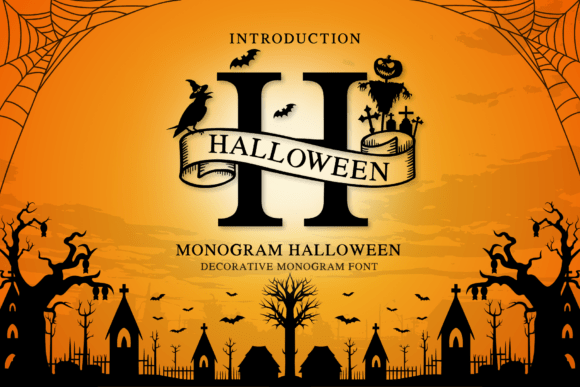 Monogram Halloween Typeface: A Spooky Elegance for Editorial Design