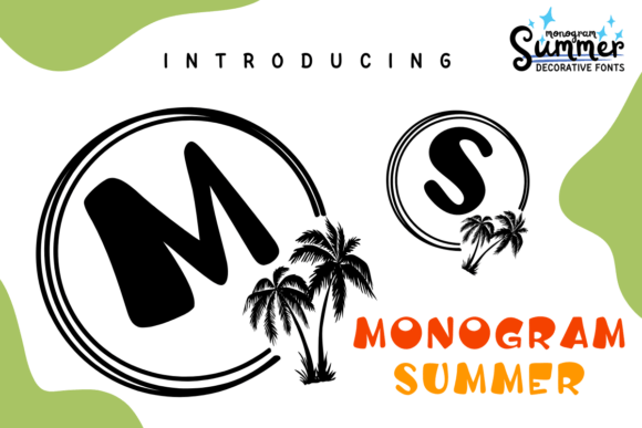 Monogram Summer: A Decorative Typeface for Tropical-Themed Editorial Design