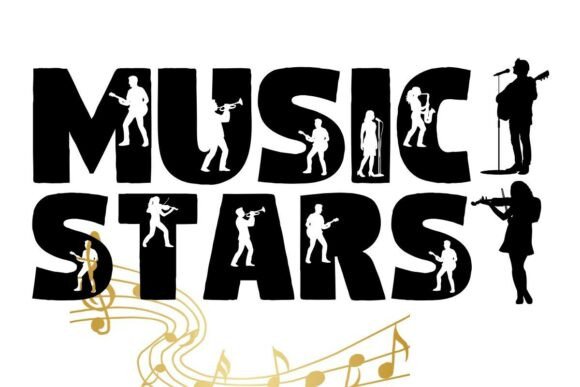 Music Stars Silhouettes Font: A Bold Typeface for Creative Publishing