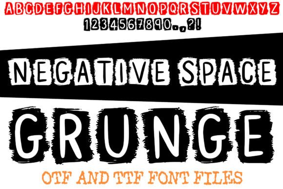Negative Space Grunge Typeface for Bold Editorial Design