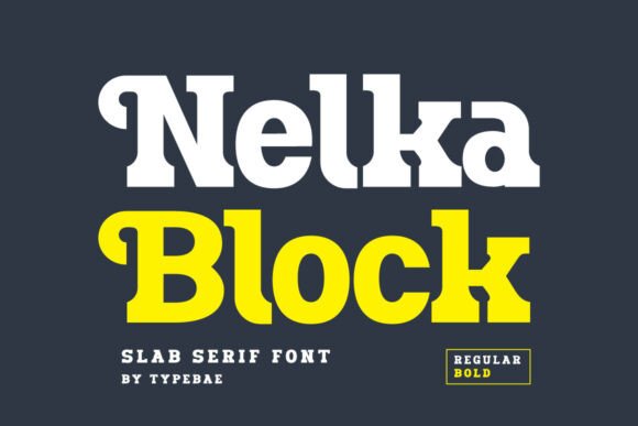 Nelka Block: A Bold Slab Serif Font for Digital Design