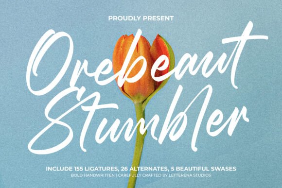 Orebeaut Stumbler: A Handwritten Typeface for Editorial Elegance