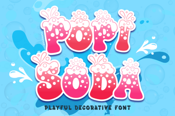 Popisoda1: A Decorative Font for Bubbly Branding and Digital Impact