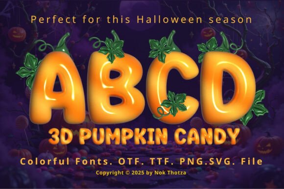 Pumpkin Candy 3D Font: A Playful Typeface for Bold Branding