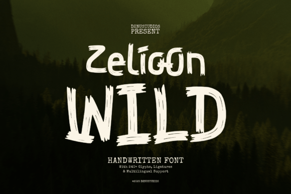 Zelioon Wild: A Rugged Handwritten Typeface for Digital Design